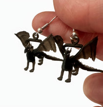 Load image into Gallery viewer, Black Dragon Earrings