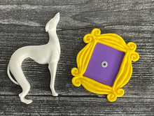 Load image into Gallery viewer, Friends Magnet Set/ White Greyhound/ Friends Themed Gift/ Friends Frame/ Peephole Frame/ Fridge Decor/ The One Where You
