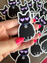 Load image into Gallery viewer, &quot;Karma&quot; the Cat Bejeweled Waterproof Sticker
