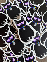 Load image into Gallery viewer, "Karma" the Cat Bejeweled Waterproof Sticker