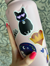 Load image into Gallery viewer, "Karma" the Cat Bejeweled Waterproof Sticker