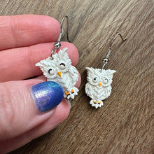 Load image into Gallery viewer, Snowy Owl Earrings