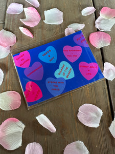 Nerdy Candy Heart Art Print