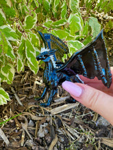 Load image into Gallery viewer, Black Dragon Figurine with Golden Baby | Fantasy Miniature