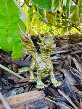 Load image into Gallery viewer, Black Dragon Figurine with Golden Baby | Fantasy Miniature
