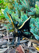 Load image into Gallery viewer, Black Dragon Figurine with Golden Baby | Fantasy Miniature