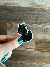 Load image into Gallery viewer, Cosplaying Duck| Green Cat Professor Waterproof Sticker | Nerdy Witch Waterbottle Sticker