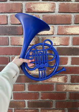 Load image into Gallery viewer, Blue French Horn Sculpture | Oversize Wall Hanging | Legen - wait for it- DARY | Wall Decor