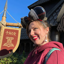 Load image into Gallery viewer, Thor Hammer Earrings/ Norse Mythology/ Superhero Accessories/ Cosplay/ Unique Earrings/ Comic Geek Gift/ Comic Book Hero/ Girl Power