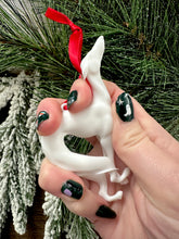 Load image into Gallery viewer, Pat the Dog Christmas Ornament | White Greyhound
