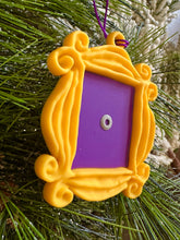Load image into Gallery viewer, Friends Frame Ornament / Friends Yellow Peephole Frame Ornament/ Purple Peephole Door Frame/ TV Ornament/ Friends Themed Gift