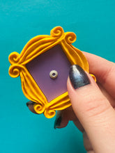 Load image into Gallery viewer, Friends Magnet Set| White Greyhound| Friends Show Themed Gift | Friends Frame |Peephole Frame |Fridge Decor| The One Where | Pat the Dog