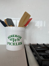 Load image into Gallery viewer, Friends Themed Gift/ Monica Pickle Jar/ Kitchen Utensil Holder/ Kitchen Decor/ TV Replica Prop/ Housewarming Gift/ Homemade 1 cent Pickles