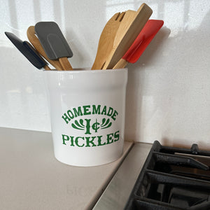 Friends Themed Gift/ Monica Pickle Jar/ Kitchen Utensil Holder/ Kitchen Decor/ TV Replica Prop/ Housewarming Gift/ Homemade 1 cent Pickles