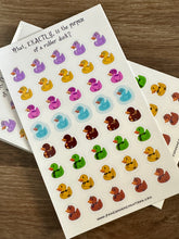 Load image into Gallery viewer, What Exactly Purpose Rubber Duck Waterproof Sticker Sheet