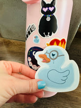 Load image into Gallery viewer, Moaning Sad Duck | Waterproof Sticker | Waterbottle Nerdy Decal | Bookish Gift