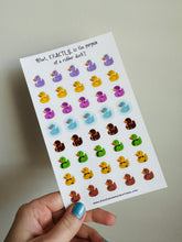 Load image into Gallery viewer, What Exactly Purpose Rubber Duck Waterproof Sticker Sheet
