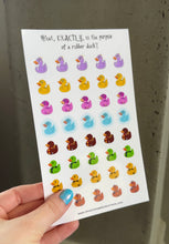 Load image into Gallery viewer, What Exactly Purpose Rubber Duck Waterproof Sticker Sheet