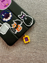 Load image into Gallery viewer, Yellow Friends Peephole Frame USB C Dust Plug | Electronic Charm | E Reader Accessory