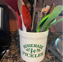 Load image into Gallery viewer, Friends Themed Gift/ Monica Pickle Jar/ Kitchen Utensil Holder/ Kitchen Decor/ TV Replica Prop/ Housewarming Gift/ Homemade 1 cent Pickles