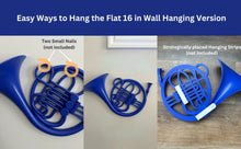 Load image into Gallery viewer, Blue French Horn Sculpture | Oversize Wall Hanging | Legen - wait for it- DARY | Wall Decor