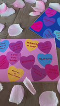 Load and play video in Gallery viewer, Nerdy Candy Hearts Art Print - From Your Book Boyfriend
