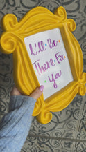 Load and play video in Gallery viewer, Friends Frame Whiteboard/ Yellow Peephole Door Frame/ Home Decor/ Themed Wedding Party/ Quirky Decor/ Fandom/ Chalkboard