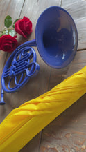 Load and play video in Gallery viewer, Blue French Horn Wall Sculpture HIMYM Gift