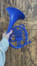 Load and play video in Gallery viewer, Blue French Horn Wall Sculpture HIMYM Gift

