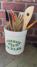 Load and play video in Gallery viewer, Friends Themed Gift/ Monica Pickle Jar/ Kitchen Utensil Holder/ Kitchen Decor/ TV Replica Prop/ Housewarming Gift/ Homemade 1 cent Pickles
