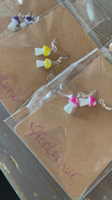 Load and play video in Gallery viewer, Mushroom Earrings/ Cottagecore Accessories/ Fairy Jewelry/ Unique Quirky Food Dangle Gift Active