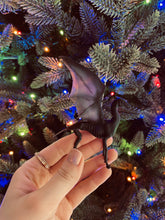 Load image into Gallery viewer, Happiness Spell Skeleton Horse Ornament Figurine / Spell Animal/Fantasy Creature/ Bookshelf Decor/ Bookish Art/ Nerdy Christmas Ornament/ Dark Arts