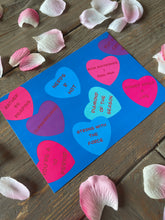 Load image into Gallery viewer, Nerdy Candy Heart Art Print