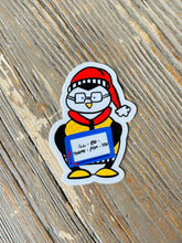 Load image into Gallery viewer, Hugsey Waterproof Sticker/ Friends Show Laptop Decal/ Joey's Penguin/ Waterbottle Sticker/ Pop Culture Art/ I'll Be There For You