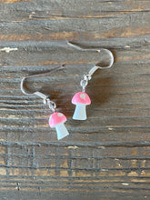 Load image into Gallery viewer, Mushroom Earrings/ Cottagecore Accessories/ Fairy Jewelry/ Unique Quirky Food Dangle Gift Active