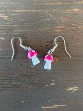 Load image into Gallery viewer, Mushroom Earrings/ Cottagecore Accessories/ Fairy Jewelry/ Unique Quirky Food Dangle Gift Active