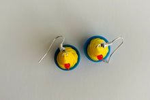 Load image into Gallery viewer, Pineapple Whip Soft Serve w/ cherry Dangle Earrings, Tiki Room Outfit, Disneybounding, Gift for her, Quirky Earrings, Food jewelry, unique