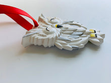 Load image into Gallery viewer, Owl Christmas Ornament/ Snowy Owl/ Wizarding Christmas Tree/ Owl Post/ Fantasy Decor/ Bookworm Gift/ Fantasy Christmas Decor