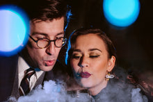 Load image into Gallery viewer, Flying Key Earrings/ Winged Keys/ Charms Lesson/ Magical Accessories/ Theme Park Outfit/ Fantasy/ Bookworm Nerd Gift/ Wtichy/ Bounding