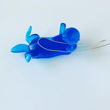 Load image into Gallery viewer, Magical Wizarding Christmas Ornament/ Otter Protective Spell / Magical Creatures/ Bookshelf Decor/ Fantasy Miniature/ Fandom Christmas/ Nerd