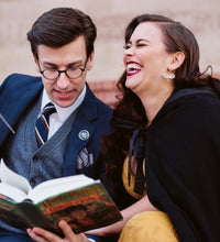 Load image into Gallery viewer, Flying Key Earrings/ Winged Keys/ Charms Lesson/ Magical Accessories/ Theme Park Outfit/ Fantasy/ Bookworm Nerd Gift/ Wtichy/ Bounding