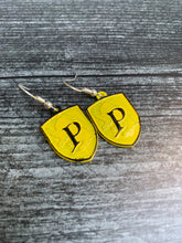 Load image into Gallery viewer, Prefect Badge Earrings/ Nerdy Earrings/ Wizarding Fantasy Jewelry/  House Pride/ Puff Earrings/ Snake House/ Lion House/ Raven House