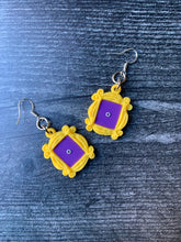 Load image into Gallery viewer, Friends Frame Earrings Monica Peephole TV Show Quirky Earrings/ Friends TV Show Gift/ Friends Themed Party