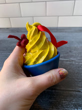 Load image into Gallery viewer, Dole Whip Ornament/ Tiki Room/ Theme Park Christmas/ Theme Park Food/ Disneybounding/ Tropical Holidays/ Soft Serve Food
