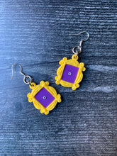 Load image into Gallery viewer, Friends Frame Earrings/ Peephole Door Frame/ Quirky Earrings/ Themed Party Gift/ 90s themed earrings/ Pop culture