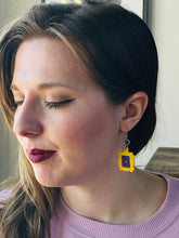 Load image into Gallery viewer, Friends Frame Earrings/ Peephole Door Frame/ Quirky Earrings/ Themed Party Gift/ 90s themed earrings/ Pop culture