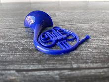 Load image into Gallery viewer, Blue French Horn Magnet/ HIMYM Merch/ Pop Culture Gift/ Fridge Magnet/ TV Show Decor/ Themed