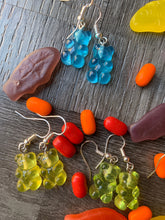 Load image into Gallery viewer, Gummy Bear Earrings/ Novelty Earrings/ Candy Accessories/ Quirky/ Candy Store Girl
