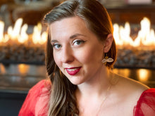 Load image into Gallery viewer, Flying Key Earrings/ Winged Keys/ Charms Lesson/ Magical Accessories/ Theme Park Outfit/ Fantasy/ Bookworm Nerd Gift/ Wtichy/ Bounding