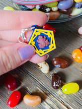 Load image into Gallery viewer, Fudge Frog Charm/ Zipper Puller Slider/ Bookish Merch/ Fantasy Accessories/ Bracelet Charm/ Magical Witchy